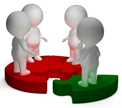 Friend Joining Group Showing Union And Togetherness