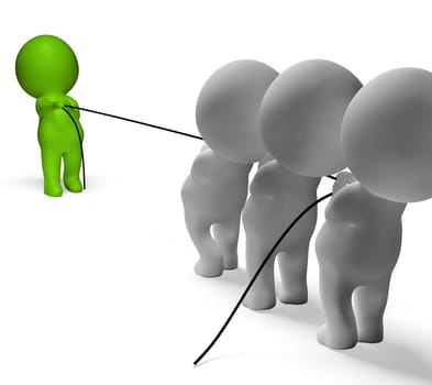 Tug Of War 3d Characters Showing Strength And Adversity