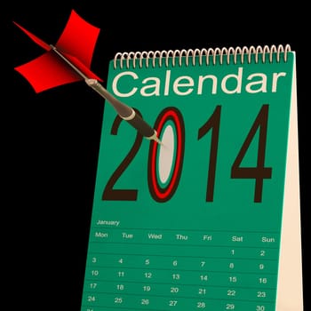 2014 Calendar Showing Business Schedule And Year Plan