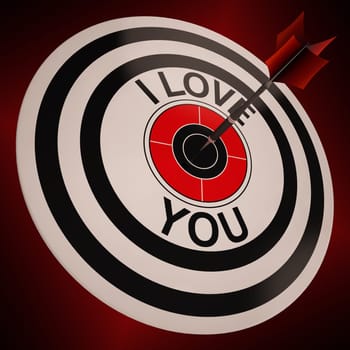 I Love You Showing Valentines Affection To Lover