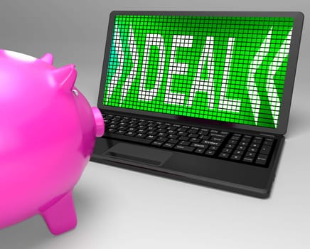Deal On Laptop Shows Price Deals, Promotions And Sales