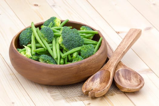 fresh vegetables - broccoli and green beans
