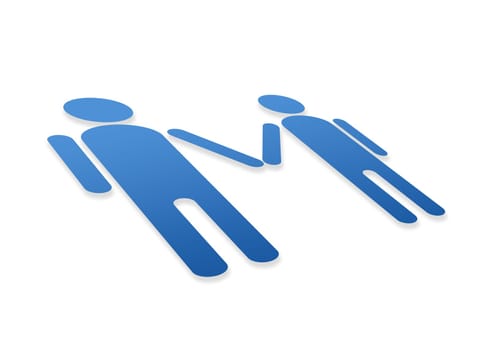 High resolution perspective graphic of a gay male couple.