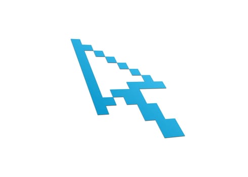 High resolution perspective graphic of a computer cursor