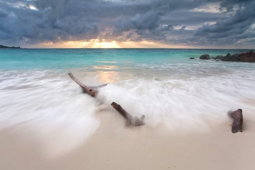 Sunset in the Seychelles