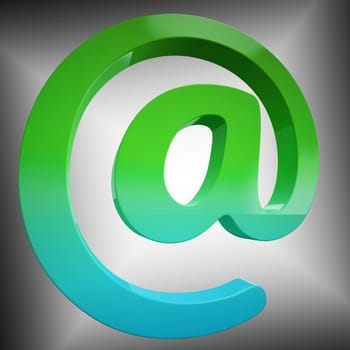 At Sign Showing Internet Mail To Inbox