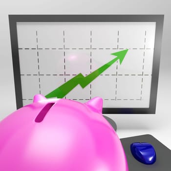 Climbing Pig Showing Growth, Investment Revenue And Earnings