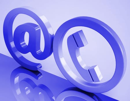 At Phone Sign Meaning E-mail And Telephone Communication