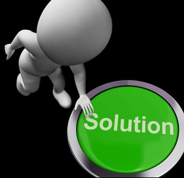 Solution Computer Button Showing Success And Strategies