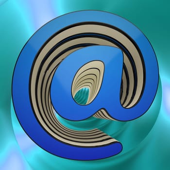 At-Symbol Showing Online Mailing Computer Technology