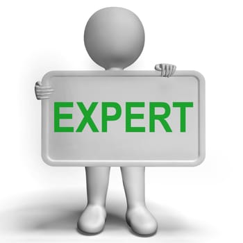 Expert Sign Shows Skills Proficiency And Capabilities