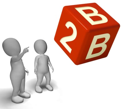 B2b Dice As A Sign Of Business And Partnership