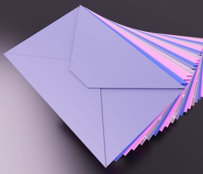 Stacked Envelopes Showing E-mail Message Inbox Mailbox