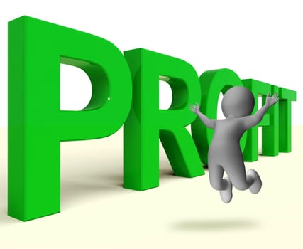 Profit Word Representing Market And Trade Earnings