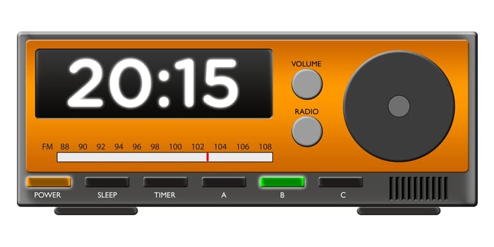Retro Alarm Clock as retro drawing