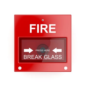Fire alarm on white wall