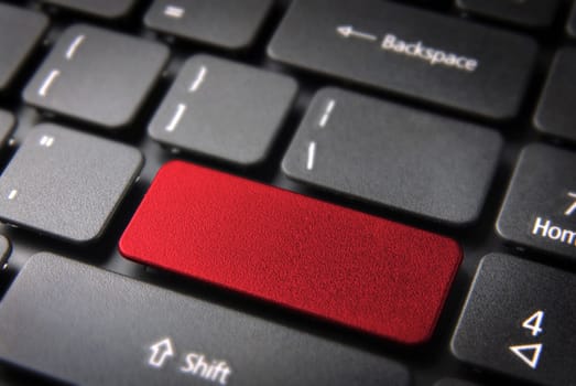 Red layout template key on laptop keyboard ready to include your own text or icon. Included clipping path, so you can easily edit it.