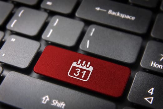 Internet key with Global icon on laptop keyboard. Included clipping path, so you can easily edit it.