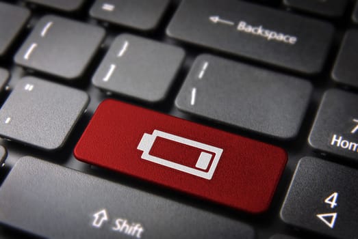 Internet key with Global icon on laptop keyboard. Included clipping path, so you can easily edit it.