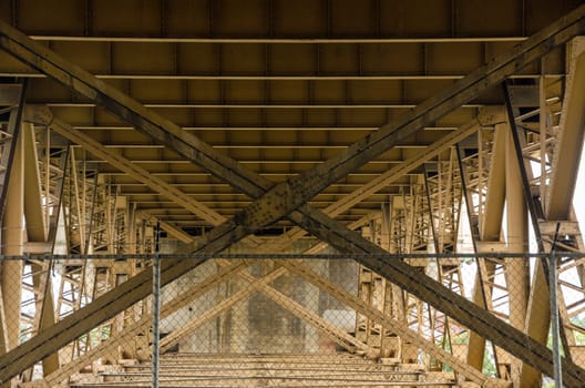 View from below the Burnside Bridge in Portland, Oregon