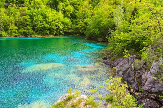 View of Cornino lake in Friuli Venezia Giulia, Italy