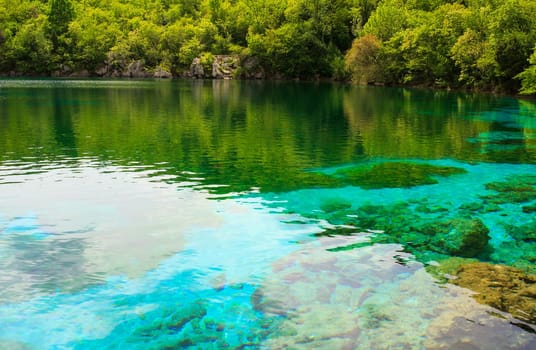 View of Cornino lake in Friuli Venezia Giulia, Italy