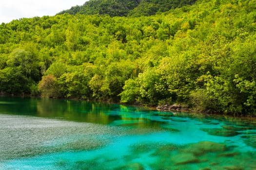 View of Cornino lake in Friuli Venezia Giulia, Italy