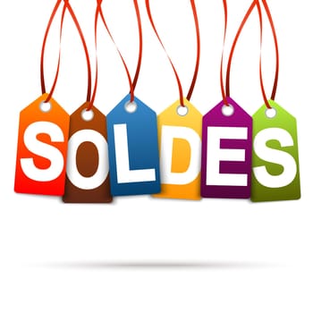 Six colourful pendants with SOLDES