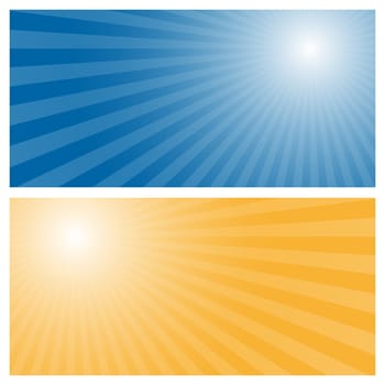 Background stripes with center blue + yellow