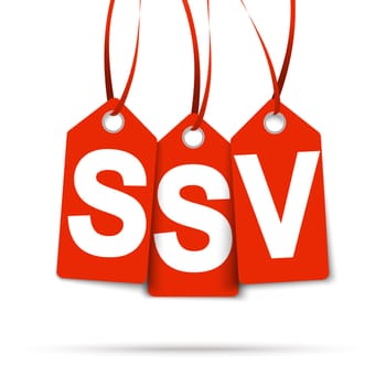 Three trailers with SSV red