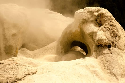Geyser in Yellowstone National Park in Wyoming