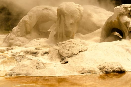 Geyser in Yellowstone National Park in Wyoming