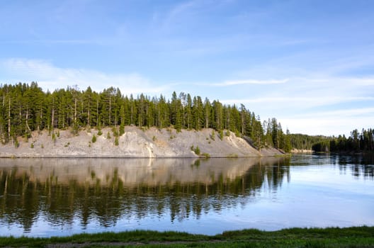 Yellowstone River in Yellowstone National Park in Wyoming
