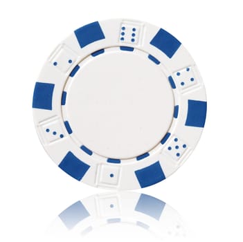 white poker chip
