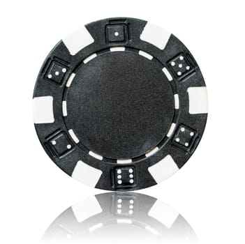 black poker chip