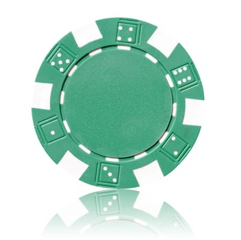 green poker chip