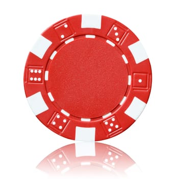 red poker chip