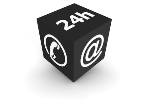 Communication - grey cube