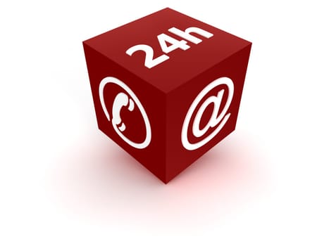 Communication - red cube