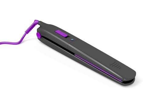 Hair straightener on white background