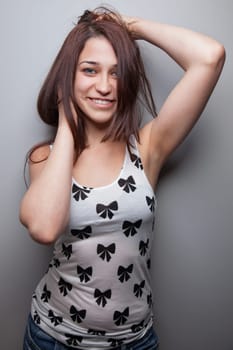 Happy smiling brunette