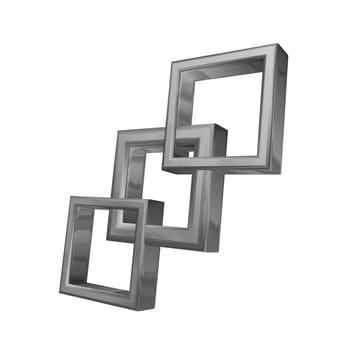 3D illustrations of squares