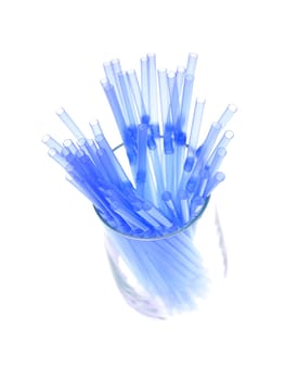 Drinking straws isloated against a white background