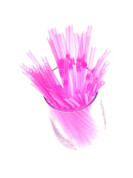 Drinking straws isloated against a white background