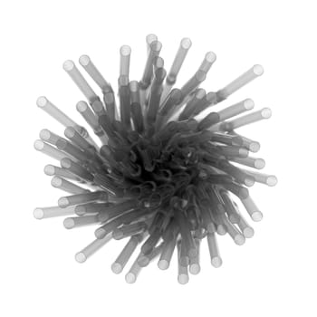 Drinking straws isloated against a white background