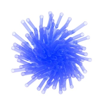 Drinking straws isloated against a white background