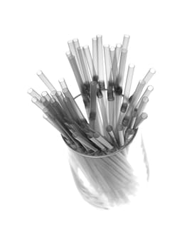 Drinking straws isloated against a white background