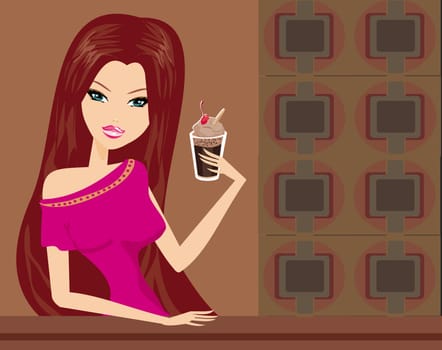 girl on coffee break