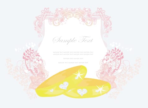 wedding Invitation card with rings