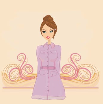 fashion girl in coat